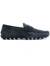 Tod's Leather Slippers With Pebbles Sole In Blue