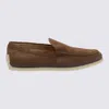 Tod's Loafers With Suede Finish And Rubber Sole