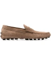 Tod's Gommino Suede Leather Loafers In Brown