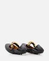 Tod's Metallic Rings Strap Nappa Leather Ballerinas Shoes In Black