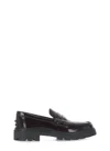 Tod's Gomma Leather Penny Loafers In Red