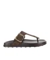 Tod's Buckle Detail Flat Sole Open Toe Slide In Black