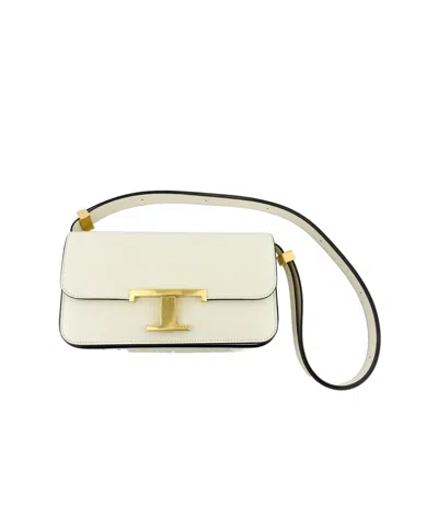 Tod's Flip Shoulder Bag In White