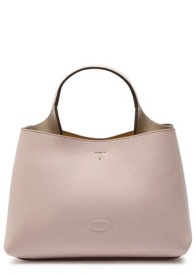 Tod's Tods Florida Mini Leather Tote Bag In Pink