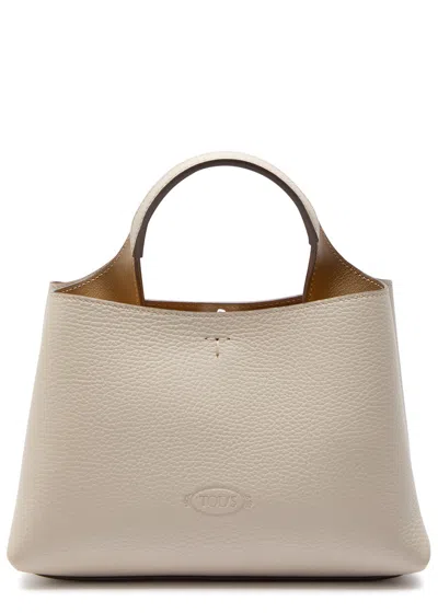 Tod's Tods Florida Mini Leather Tote Bag In White