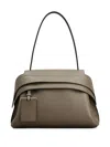 Tod's Folded Leather Shoulder Bag In Brown