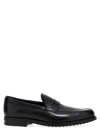 Tod's Loafers In Leather In Black