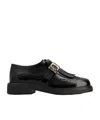 Tod's Monk Strap In Leather With English Dovetail Stitching And Fringe In Black
