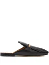 Tod's Fringe-detailed Mules In Black