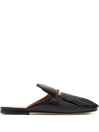 TOD'S FRINGE-DETAILED MULES