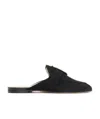 Tod's Fringed Buckle-less Muller Shoes In Black