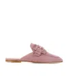 Tod's Fringed Buckle-less Muller Shoes In Pink