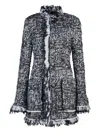 Tod's Fringed Coat In Multi