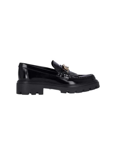 Tod's Fringed Detail Loafers In Black  
