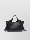Tod's Fringed Leather Shoulder Bag With 2 Handles