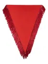 Tod's Fringed Scarf In Red