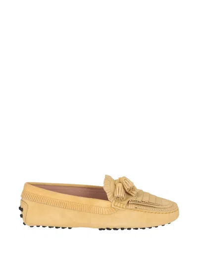 Tod's Fringed Tassel Loafers In Neutral