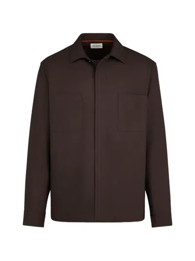 Tod's Front-pocket Tailored Shirt In Brown
