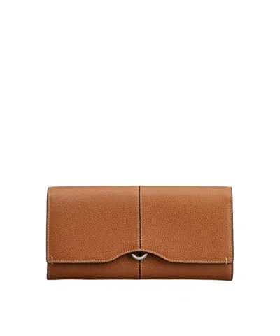 Tod's Genuine Leather Wallet In Brown