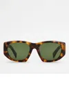Tod's Geometric-frame Sunglasses In Brown