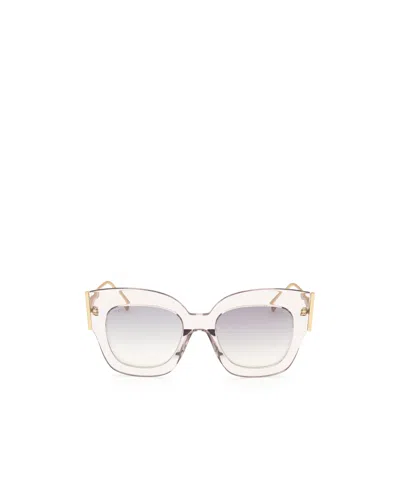 Tod's Geometric Frame Sunglasses In White