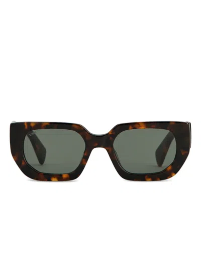 Tod's Occhiali Da Sole Geometrici In Brown