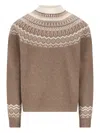 Tod's Geometric-pattern Sweater In Brown