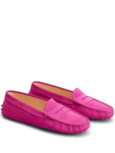 Tod's Gomino Leather Loafers In Pink