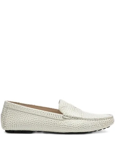 Tod's Gomino Leather Loafers In White