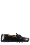 Tod's City Gommino Moccasin In Glossy Leather In Nero