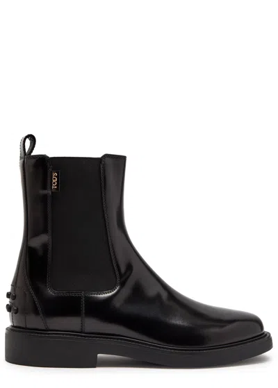 Tod's Tods Gomma 20l Patent Leather Chelsea Boots In Black