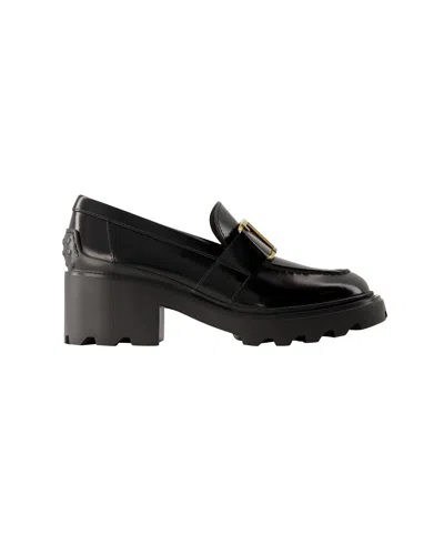 Tod's Gomma Carro Leather Lug-sole Loafers In Black