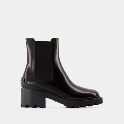 TOD'S BOTTES GOMMA CARRO T60 - TOD'S - CUIR - NOIR