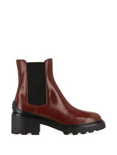 Tod's Gomma Chelsea Boots In Brown