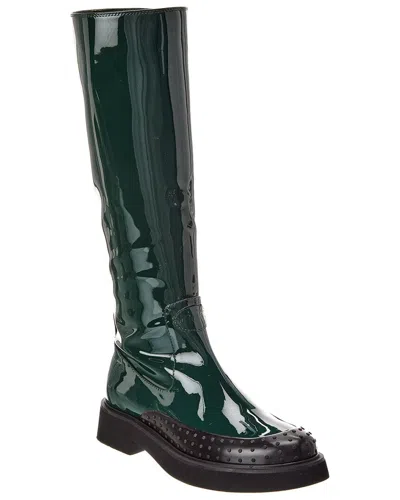 Tod's Tods Gomma Haircalf & Leather Knee-high Boot In Green