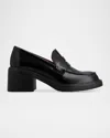 Tod's Black Loafers With Penny Slot And Logo Lettering On The Side In Black