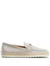 Tod's Suede Loafers Gray In Grey