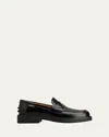 Tod's Gomma Leather Penny Loafers In Black