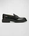 Tod's Gomma Leather Penny Loafers In Pine Grove