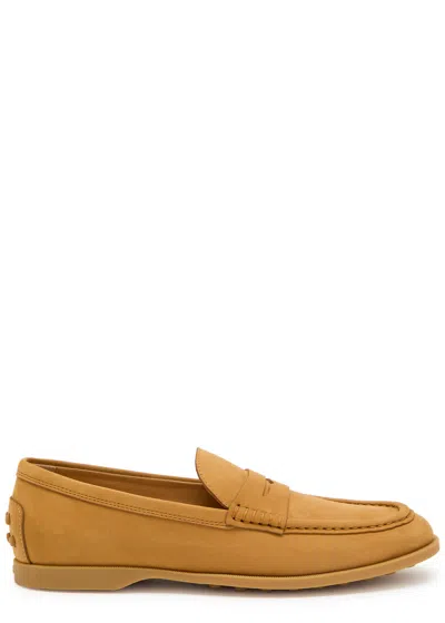 Tod's Tods Gomma Leggero Nubuck Loafers In Brown
