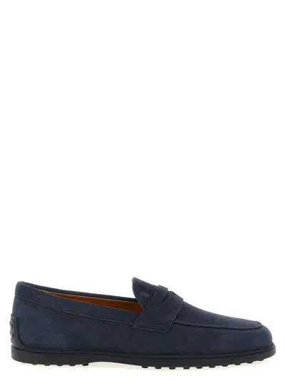 Tod's Gomma Loafers In Blue