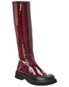 Tod's Tods Gomma Patent Knee-high Boot In Red