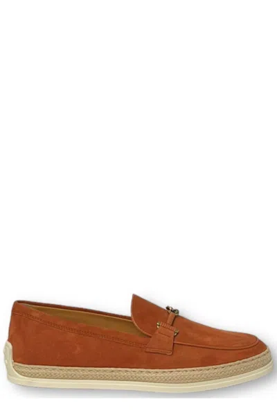 Tod's Gomma Slip-on Loafers Tods In Orange