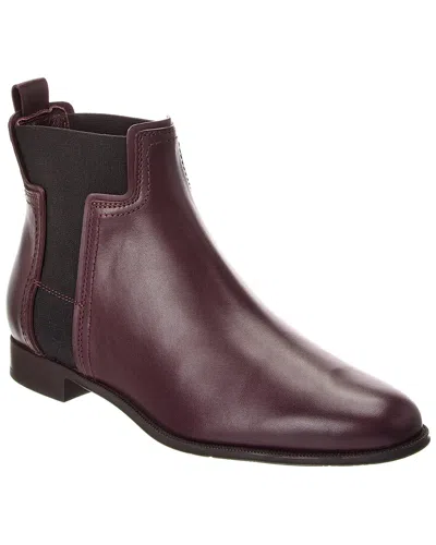 Tod's Tods Gomma Suede Bootie In Red