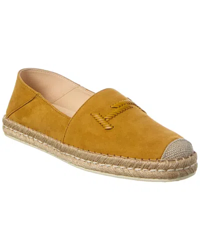 Tod's Gomma Suede Espadrille In Brown