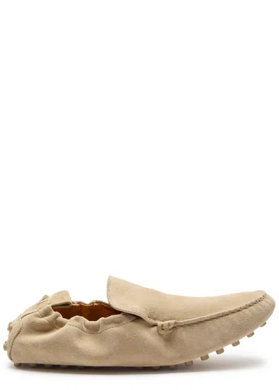 Tod's Tods Gomma Suede Loafers In Sand