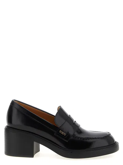 Tod's Gomma T60 Loafers In Black