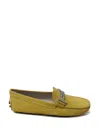 Tod's Gommini Double-t Loafers In Yellow