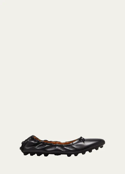 Tod's Gommini Leather Ballet Flats In Altraversione