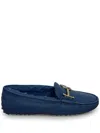 Tod's Gommini Loafers In Blue